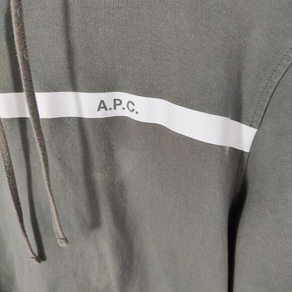 A.P.C Rue Madam Paris Hoodie Green Mens Size XL Designer (See Desc) - Picture 7 of 8